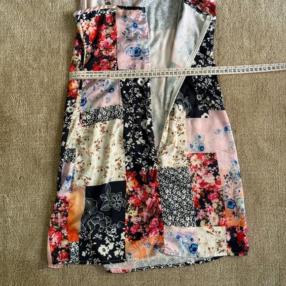 Patchwork Satin Dress - Picture 2 of 2